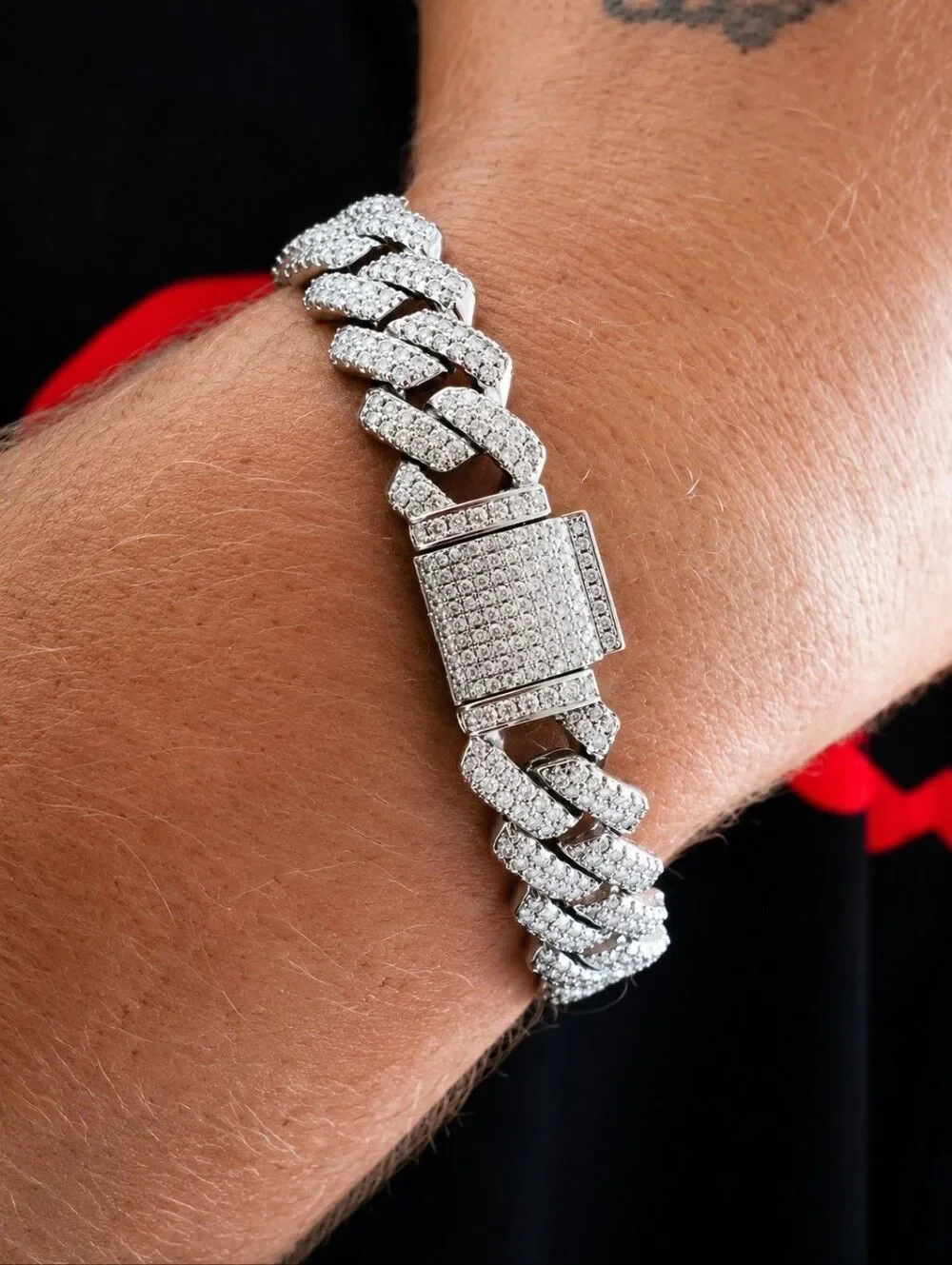 Diamond Prong Cuban Link Bracelet